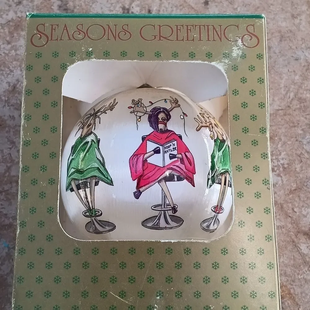 ☆NIB The Story Consultants Rudolphs Secret/An old salon tale Christmas Ornament